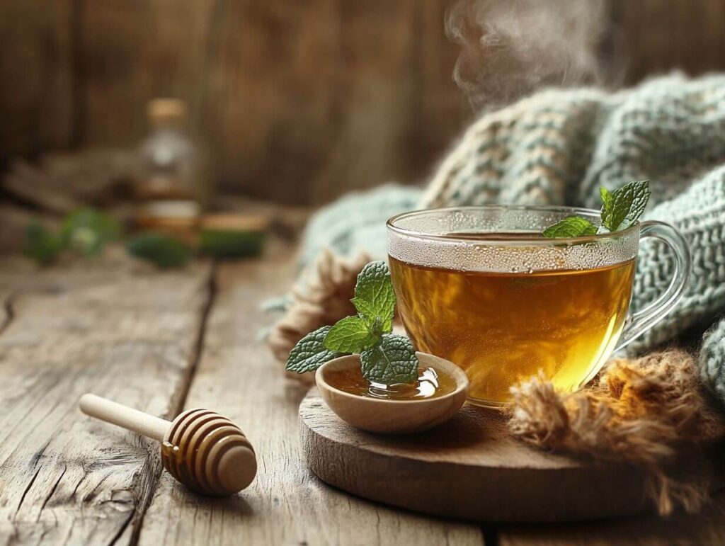 Elderflower herbal tea for allergy nasal congestion