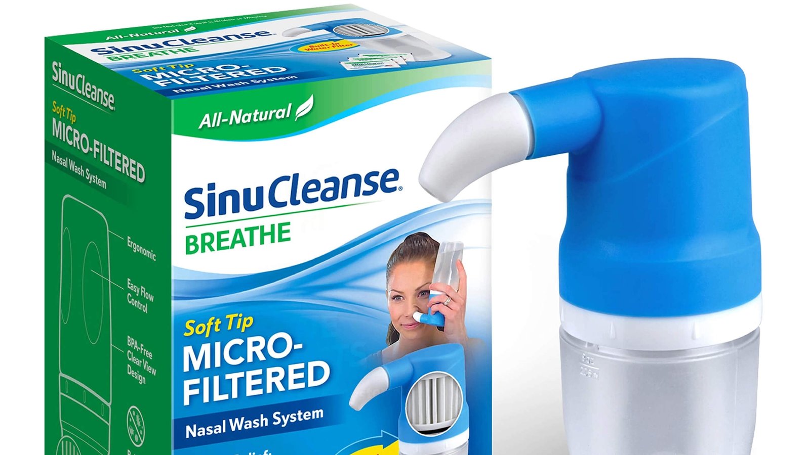 SinuCleanse Soft Tip Micro-Filtered Nasal Wash System